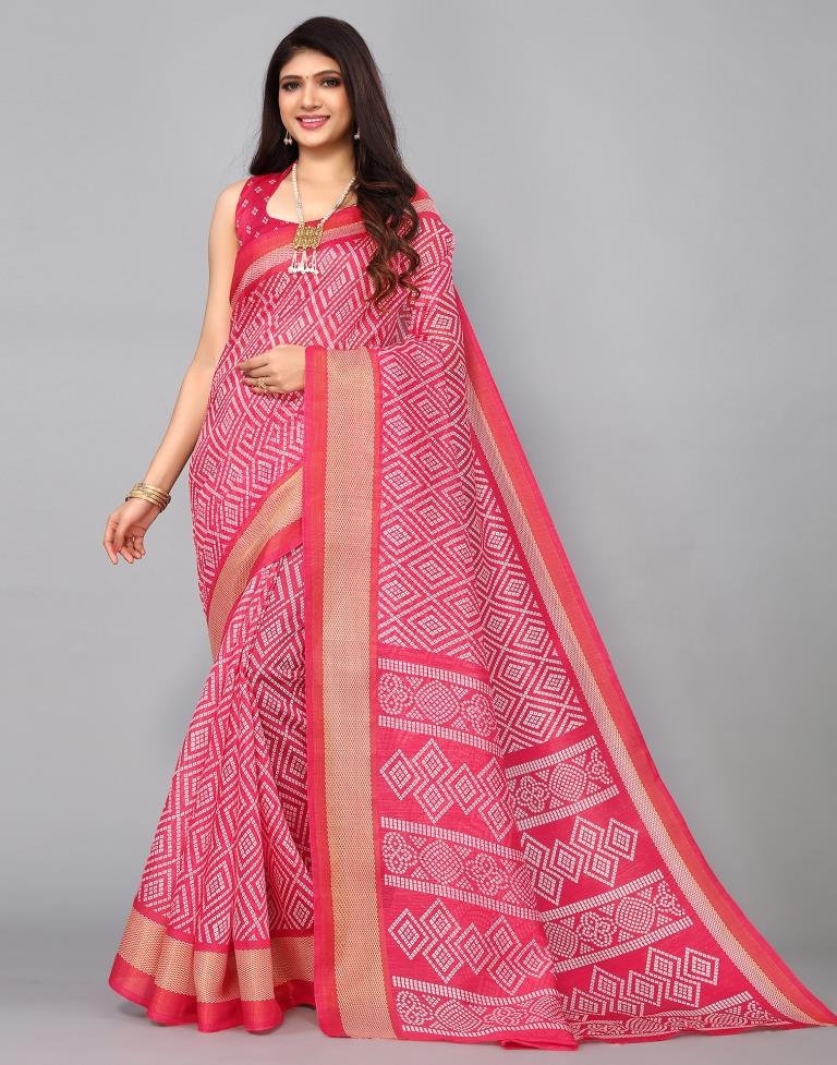 Pink Cotton Saree | Sudathi
