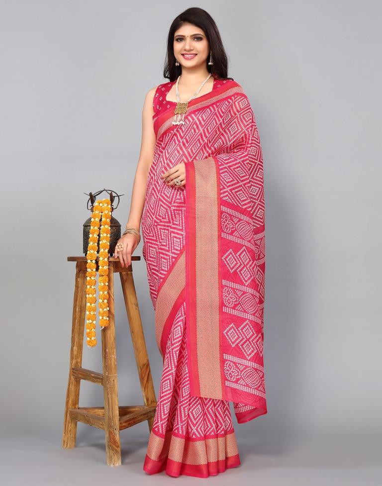 Pink Cotton Saree | Sudathi