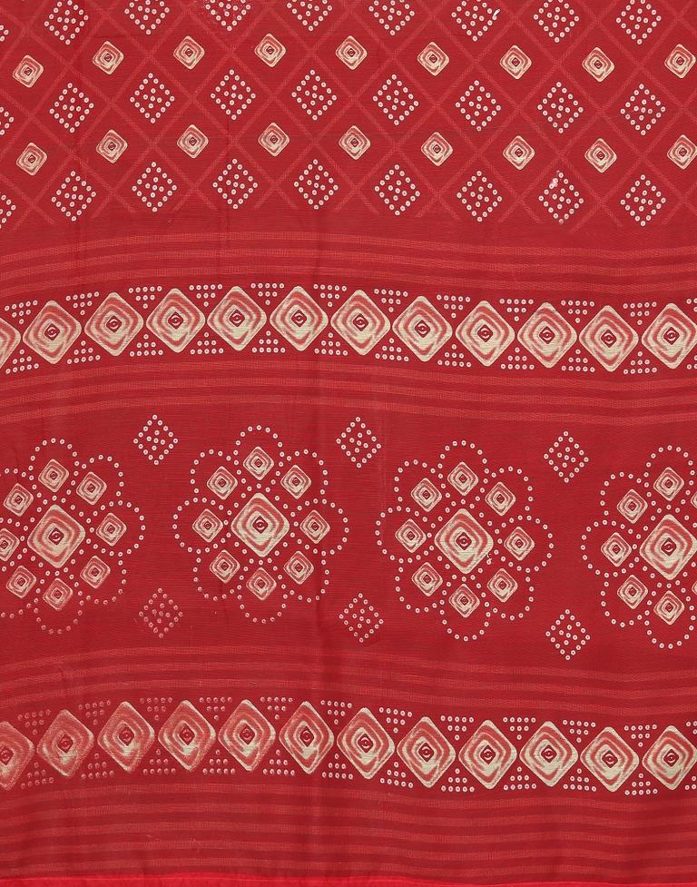 Red Cotton Saree | Sudathi