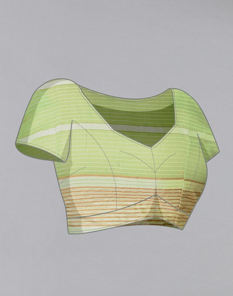 Light Green Cotton Saree | Sudathi