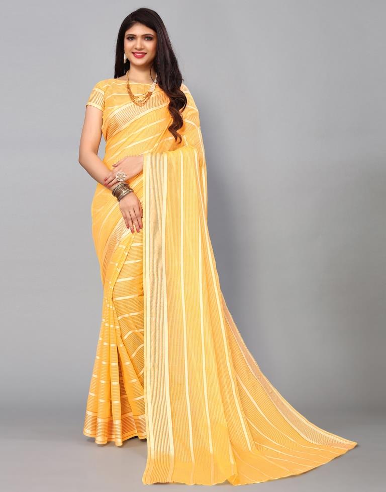 Yellow Cotton Saree | Sudathi