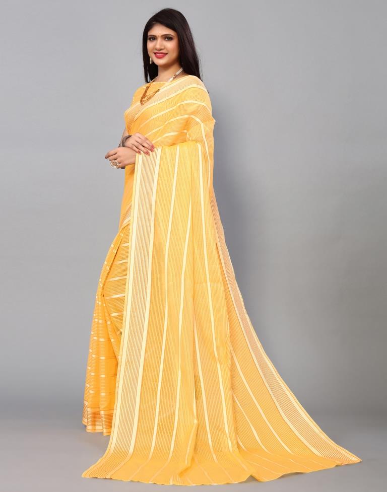 Yellow Cotton Saree | Sudathi