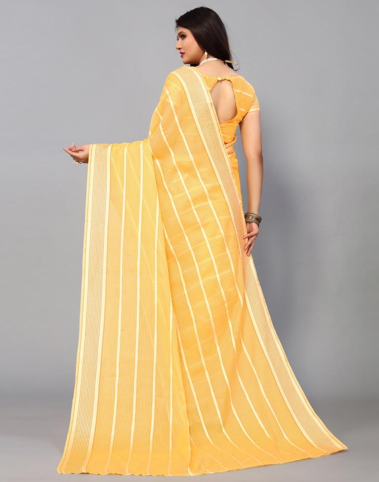 Yellow Cotton Saree | Sudathi