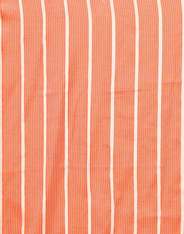 Orange Cotton Saree | Sudathi