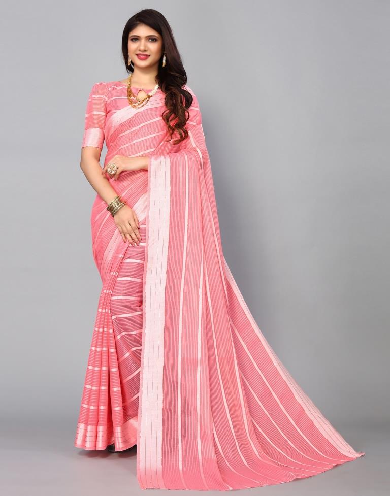 Pink Cotton Saree | Sudathi
