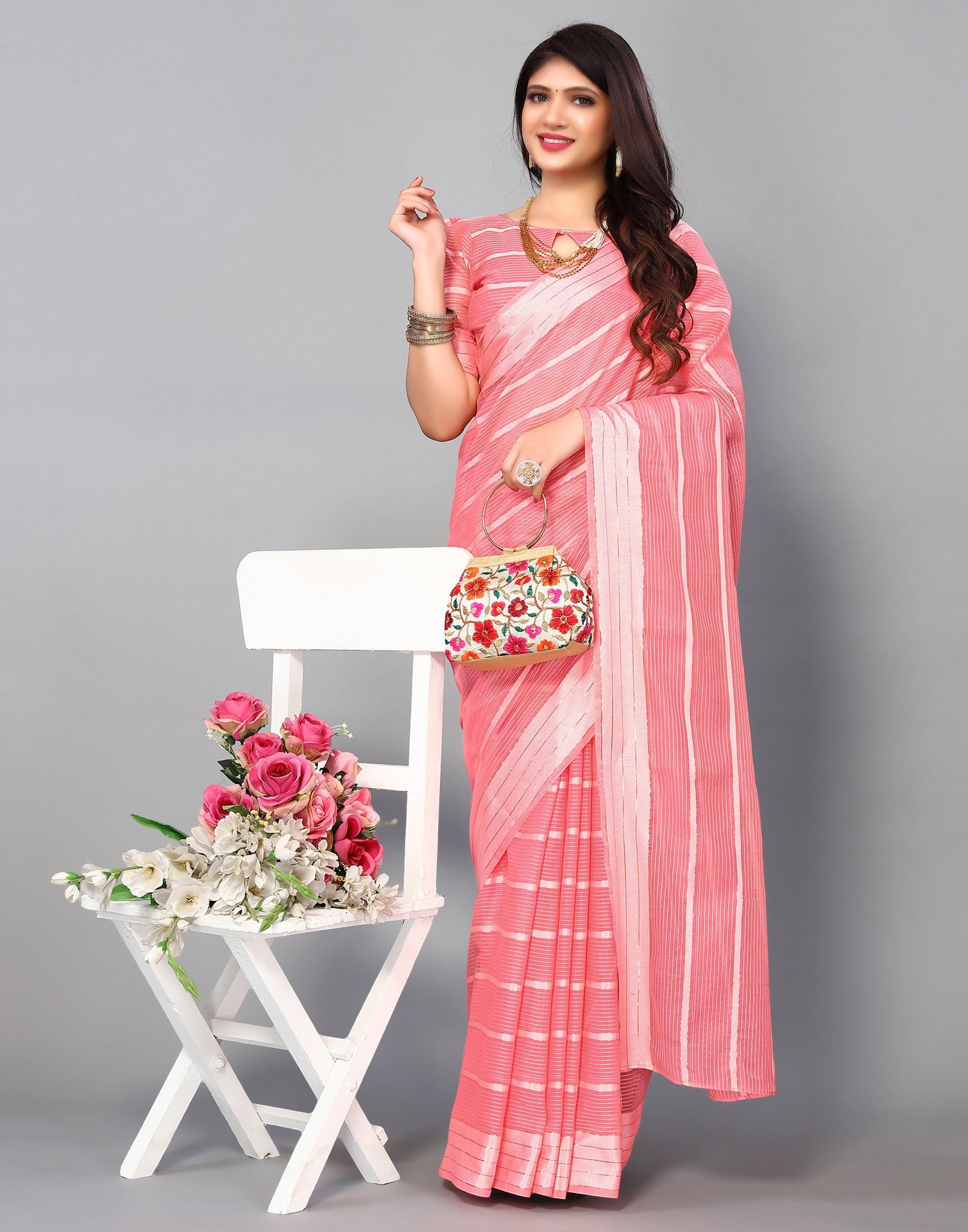 Pink Cotton Saree | Sudathi