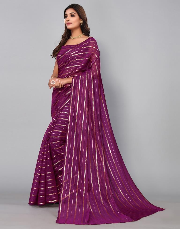 Purple Cotton Saree | Sudathi