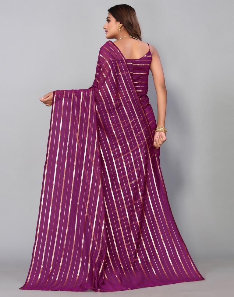 Purple Cotton Saree | Sudathi