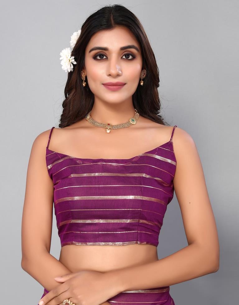 Purple Cotton Saree | Sudathi