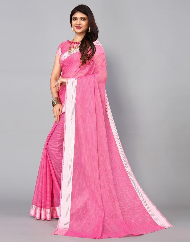 Pink Cotton Saree | Sudathi
