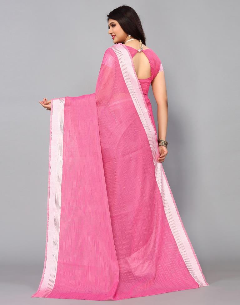 Pink Cotton Saree | Sudathi