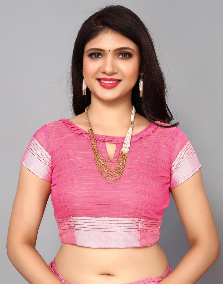 Pink Cotton Saree | Sudathi