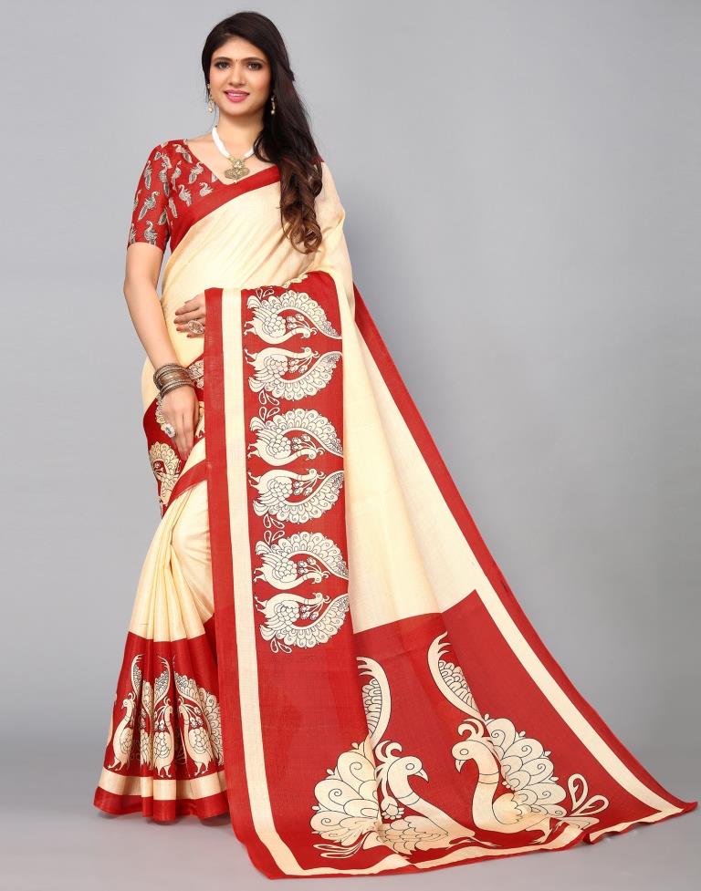 Light Orange Silk Saree | Sudathi