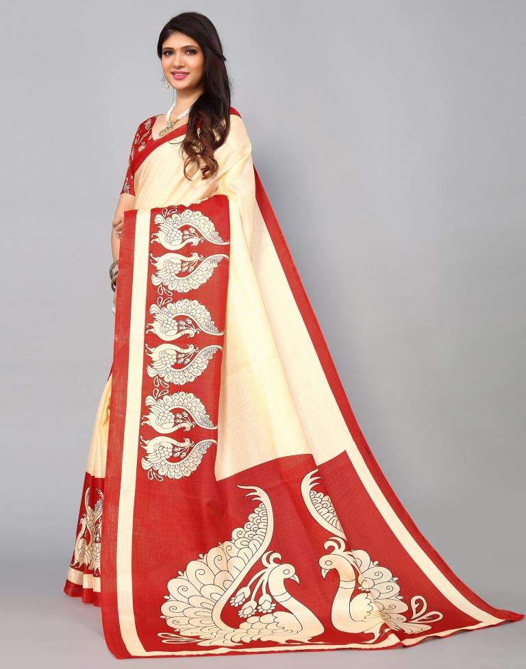 Light Orange Silk Saree | Sudathi