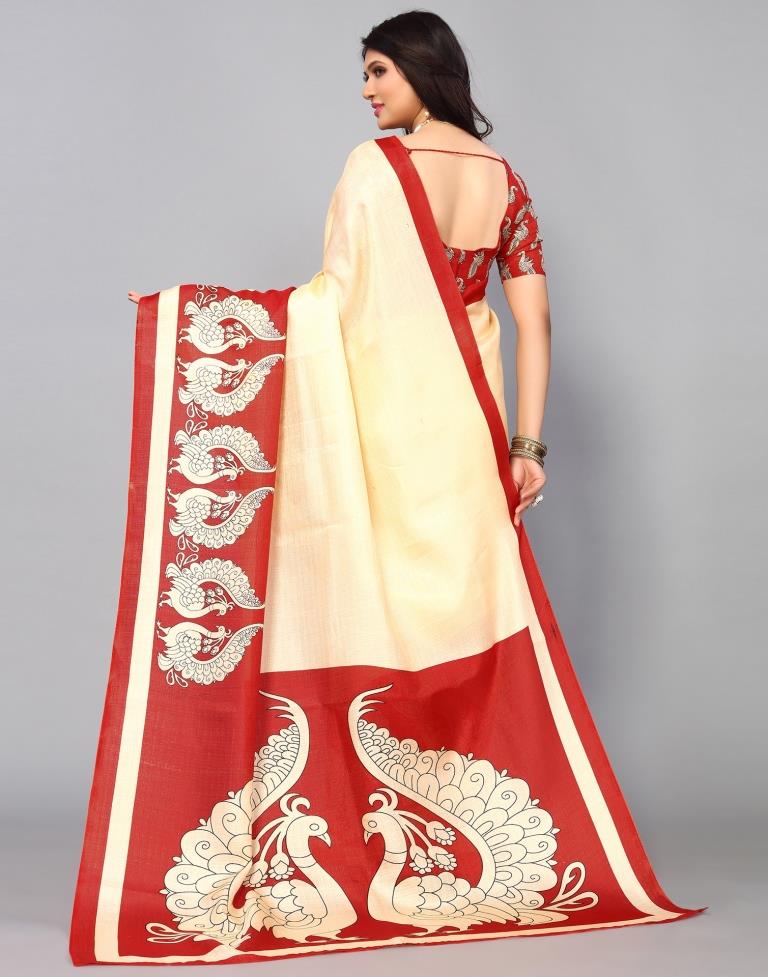 Light Orange Silk Saree | Sudathi