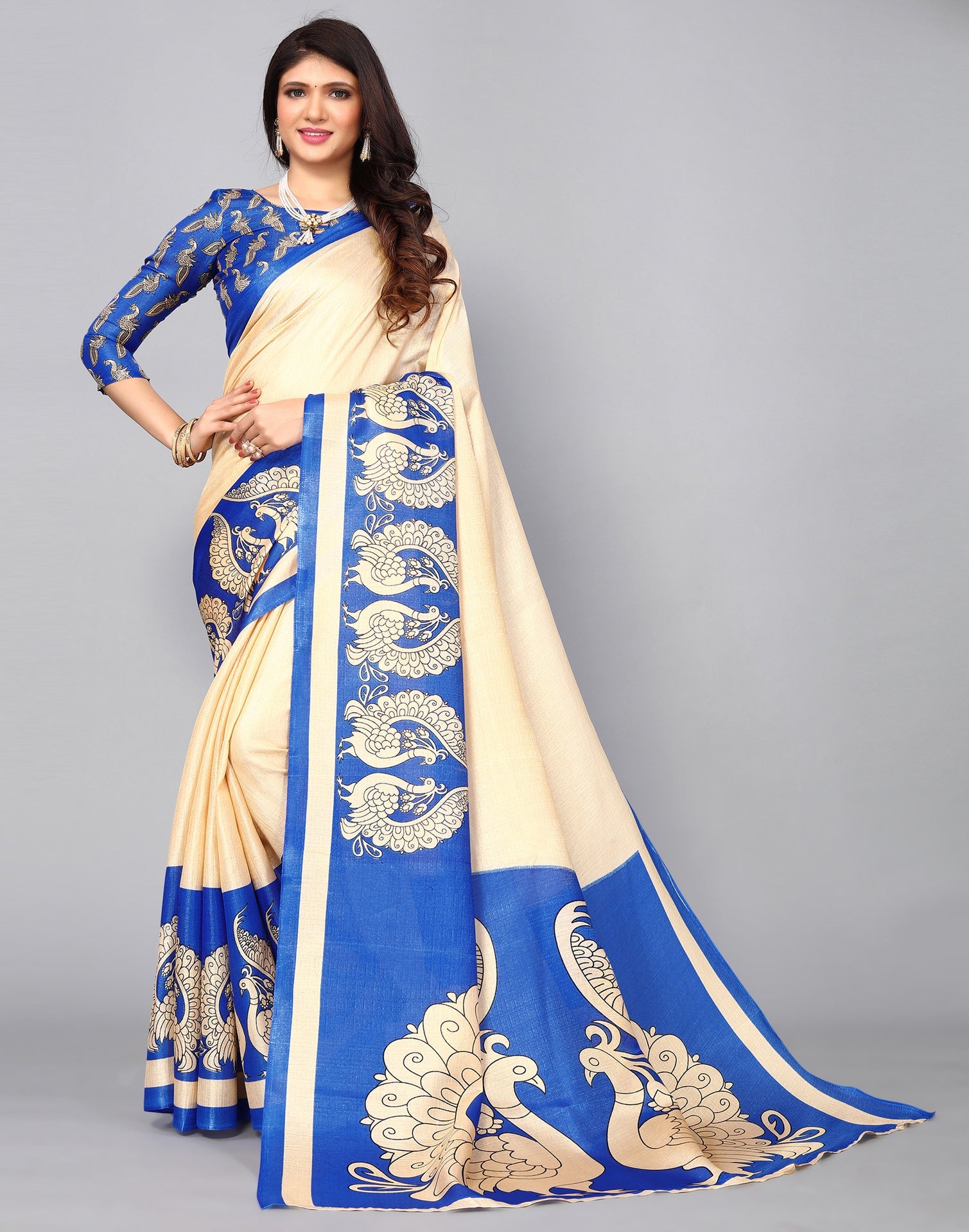 Beige Silk Saree | Sudathi