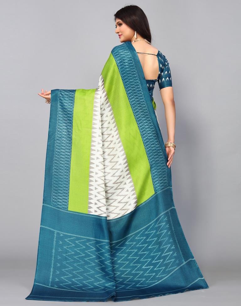 Off White Silk Saree | Sudathi