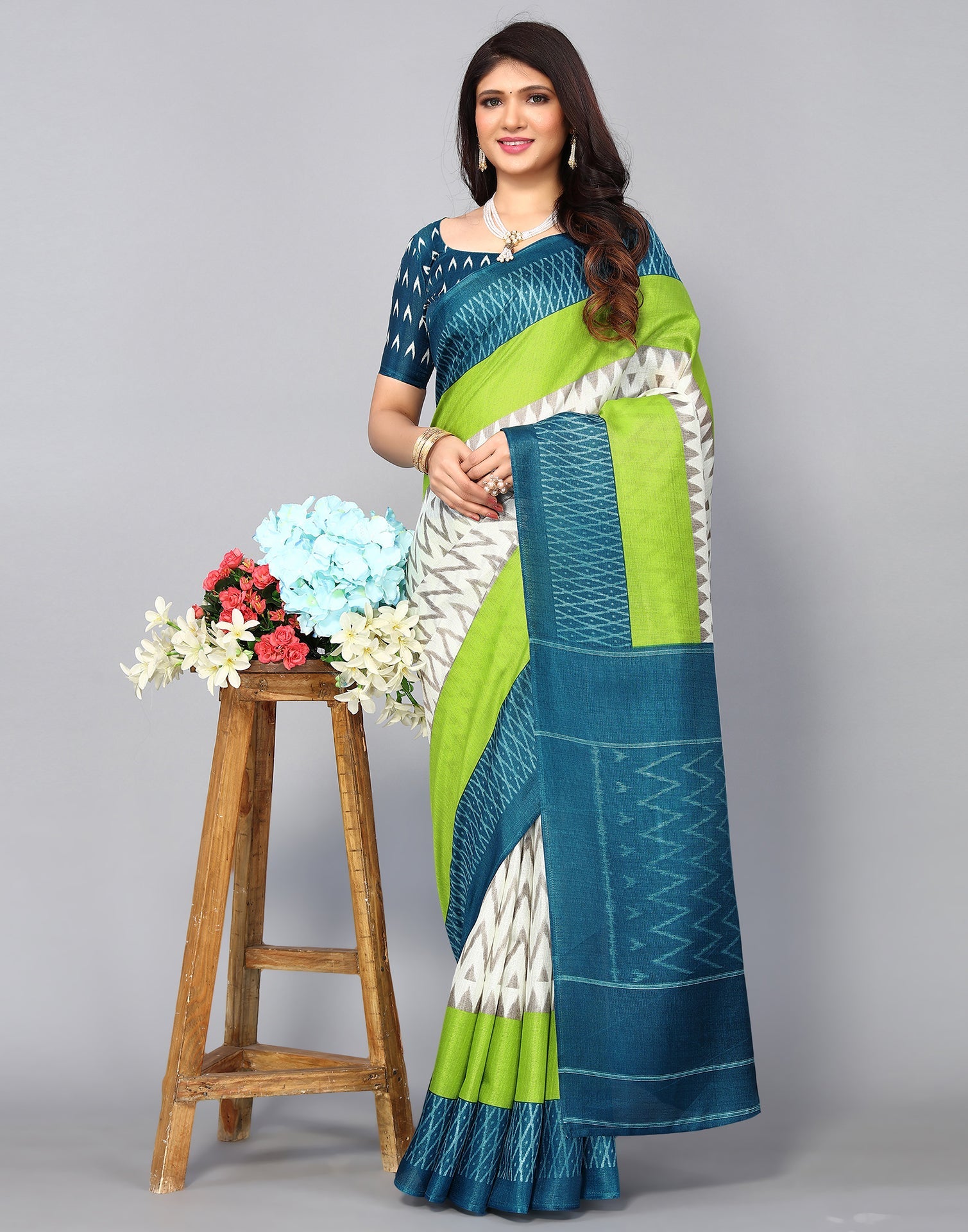 Off White Silk Saree | Sudathi