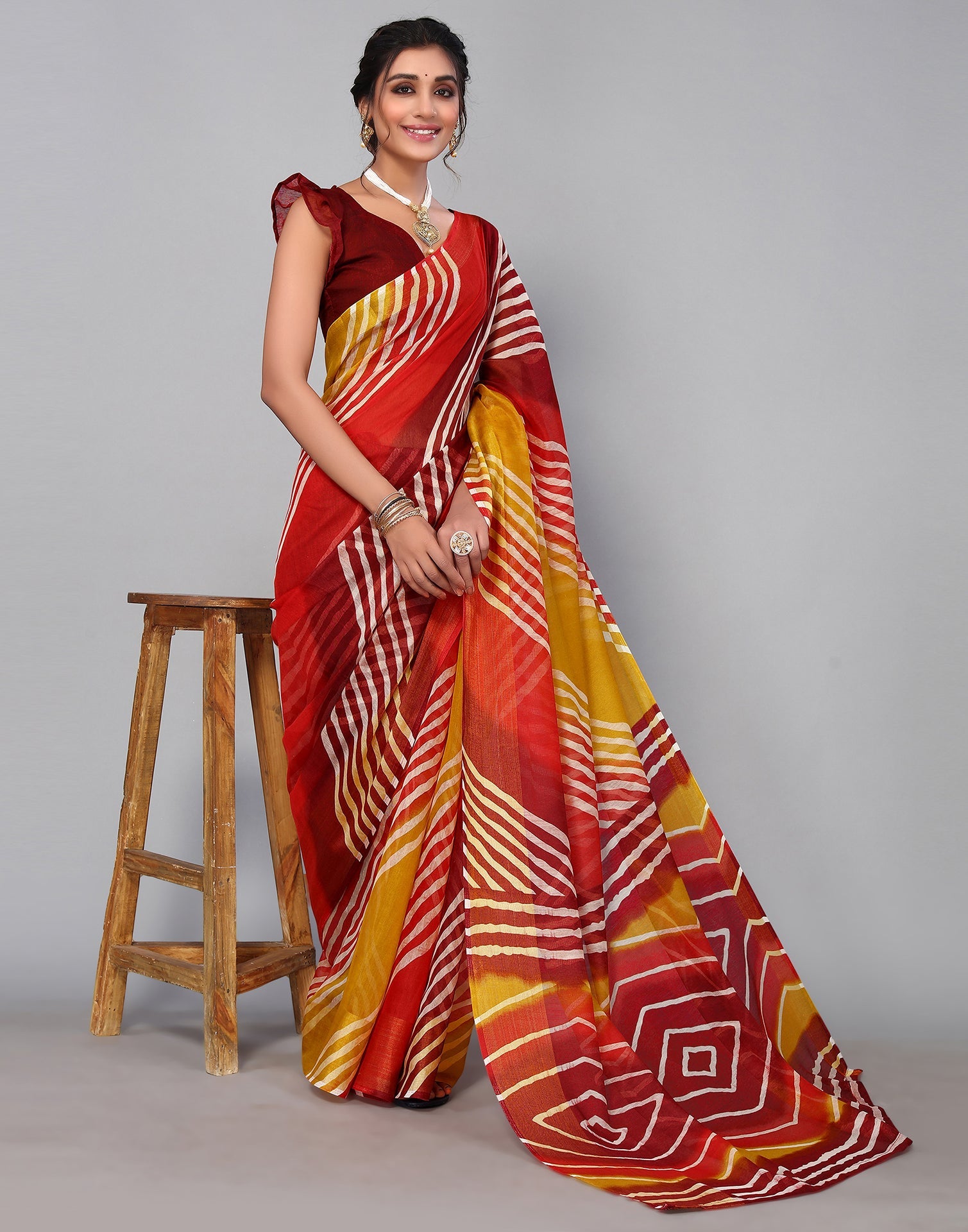 Multicoloured Cotton Saree | Sudathi