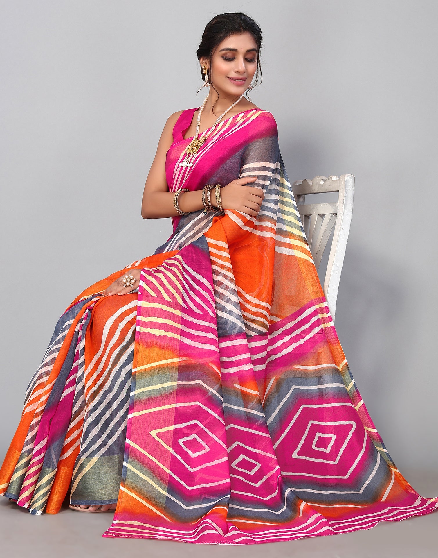 Multicoloured Cotton Saree | Sudathi