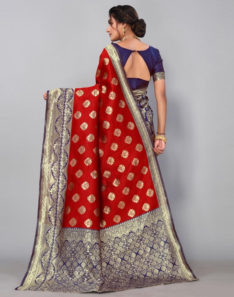 Red Banarasi Silk Saree | Sudathi