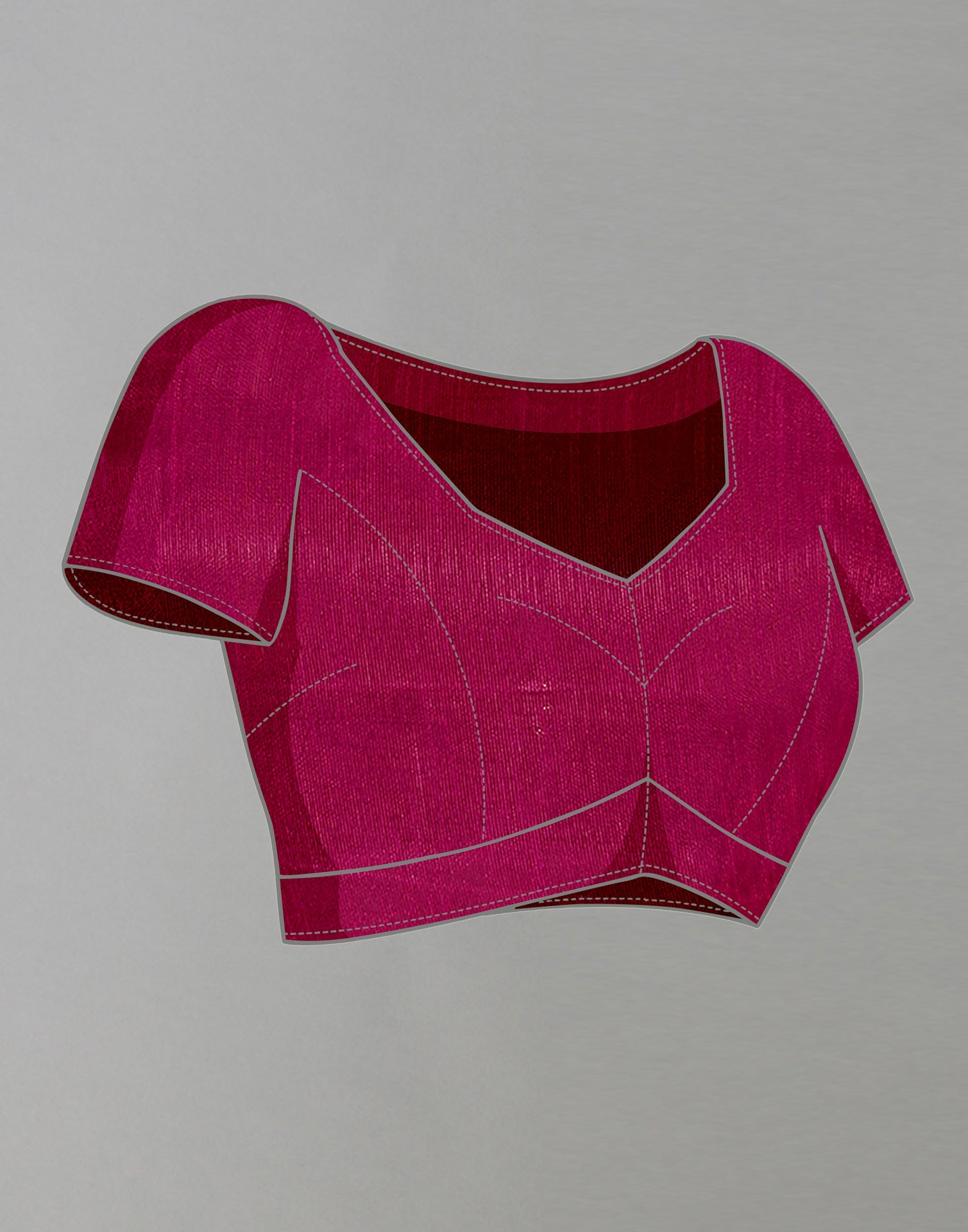 Hot Pink Lycra Printed Saree | Sudathi