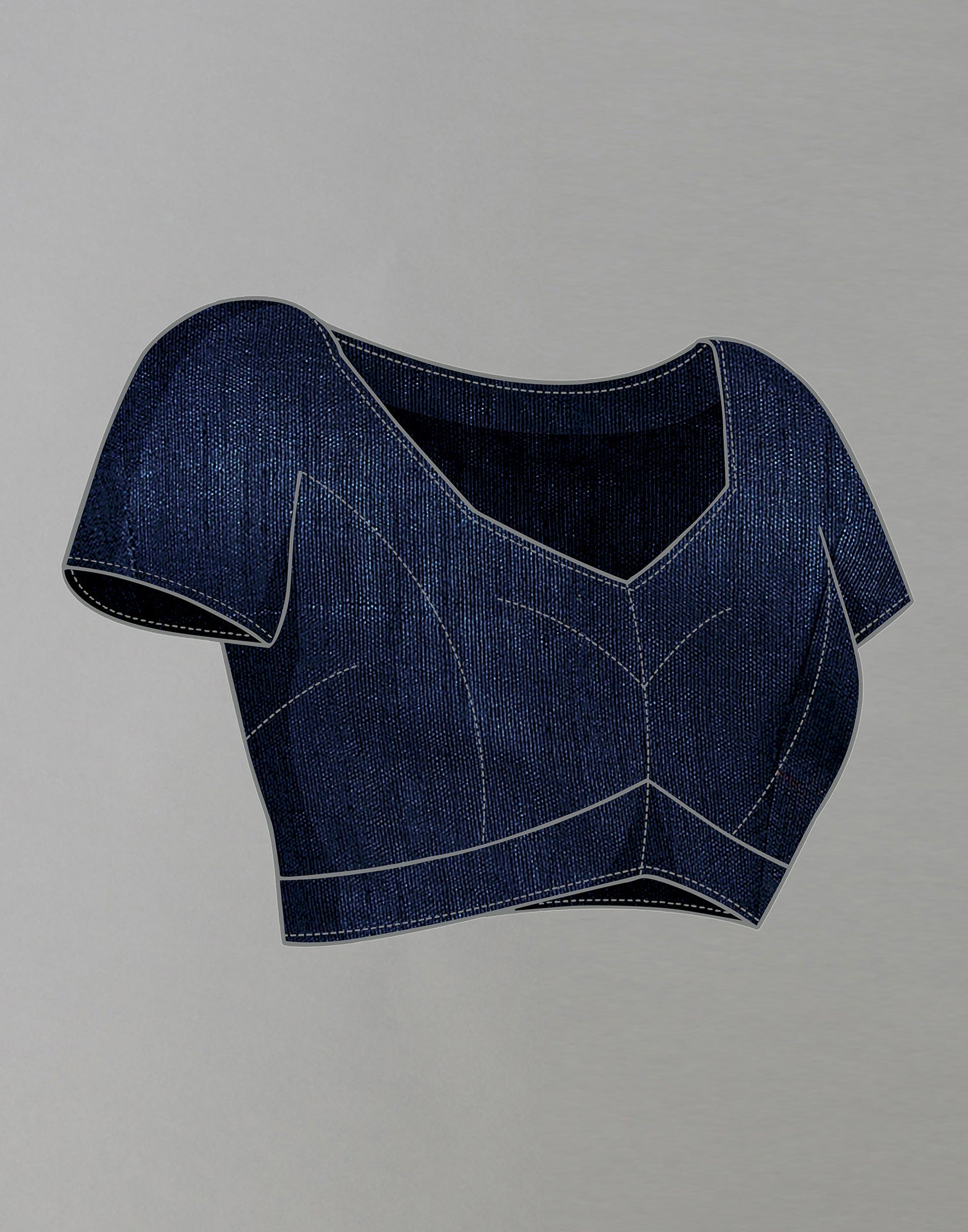 Navy Blue Peral Work Lycra Saree | Sudathi
