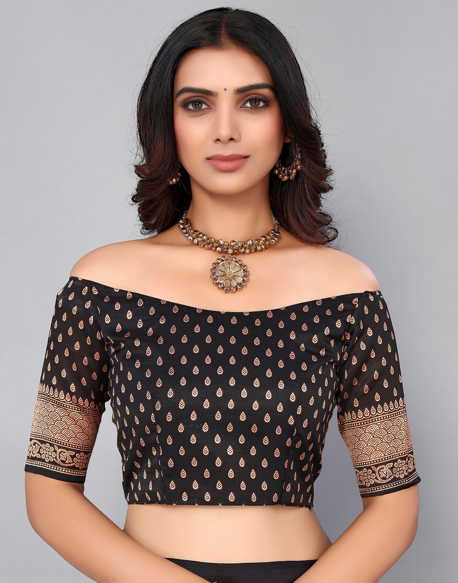 Black Silk Printed Saree | Sudathi