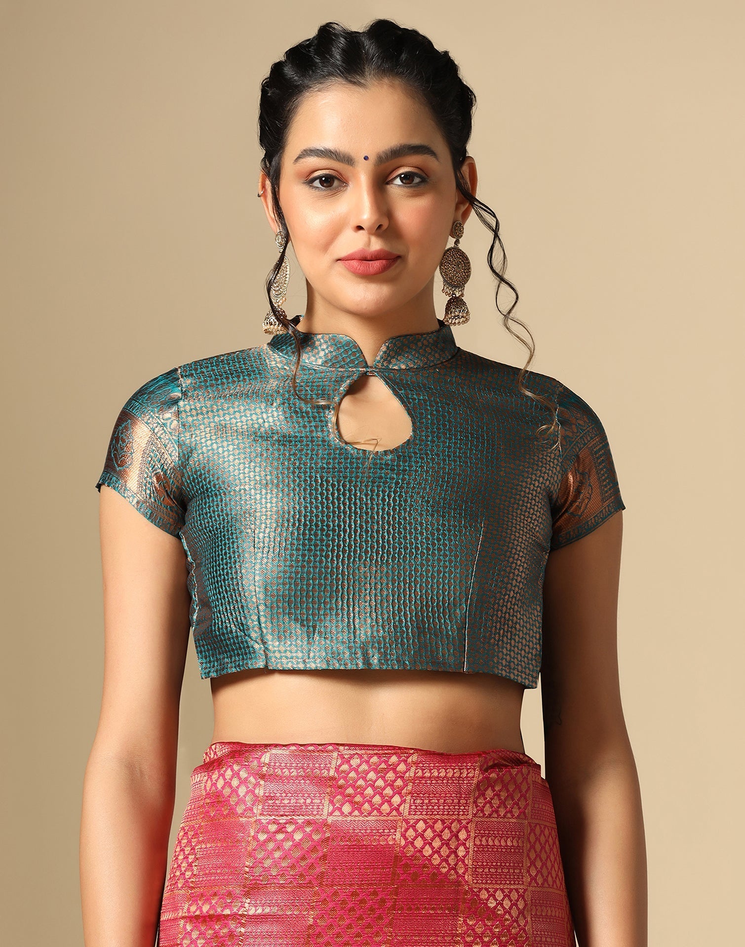 Dark Pink Silk Kanjivaram Saree | Sudathi