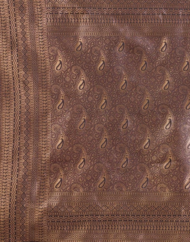 Dark Brown Kanjivaram Silk Saree | Sudathi