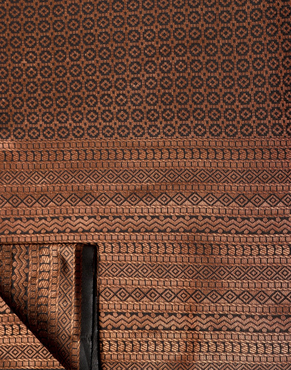 Dark Brown Kanjivaram Silk Saree | Sudathi