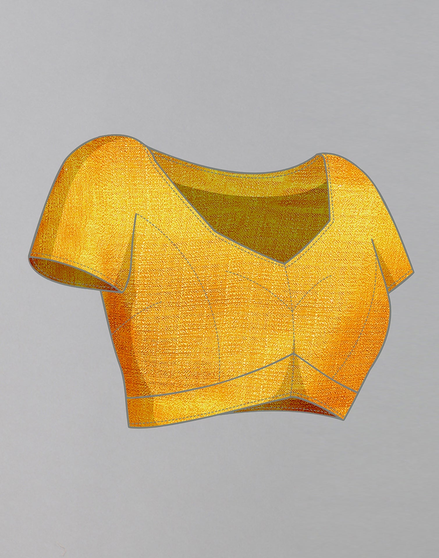 Yellow Silk Printed Saree | Sudathi