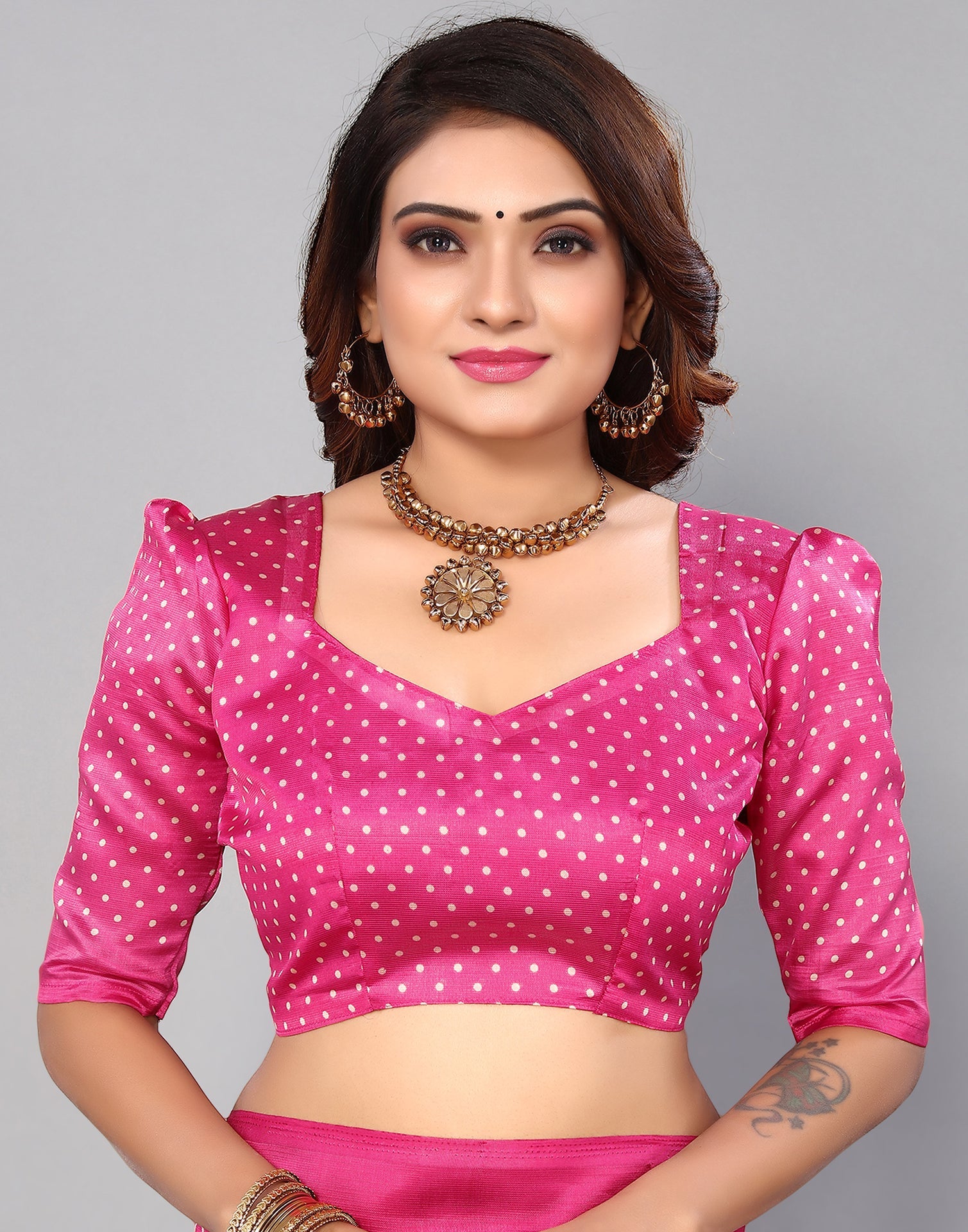 Pink Silk Printed Saree | Sudathi