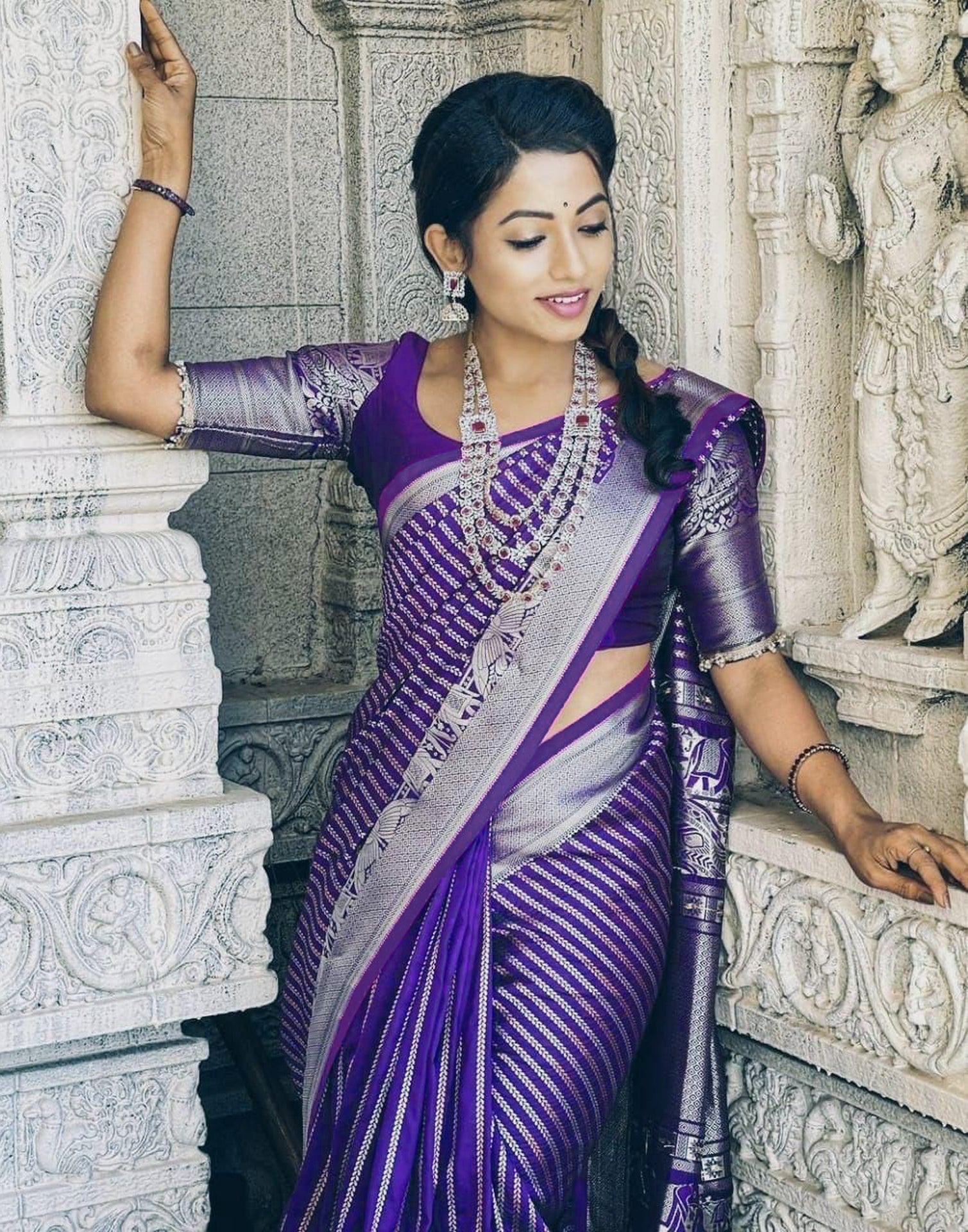 Purple Silk Saree | Sudathi