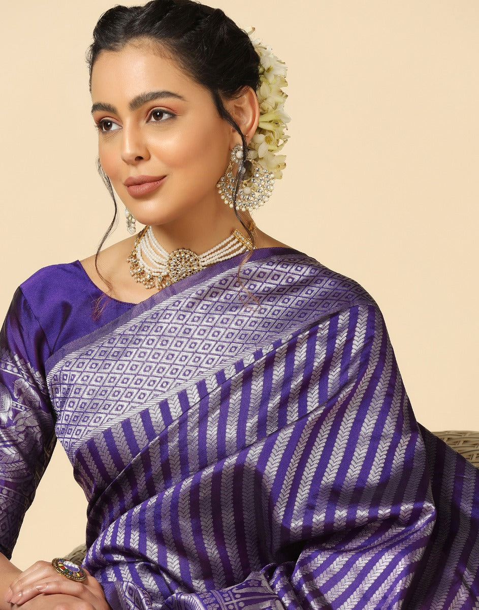 Purple Silk Saree | Sudathi