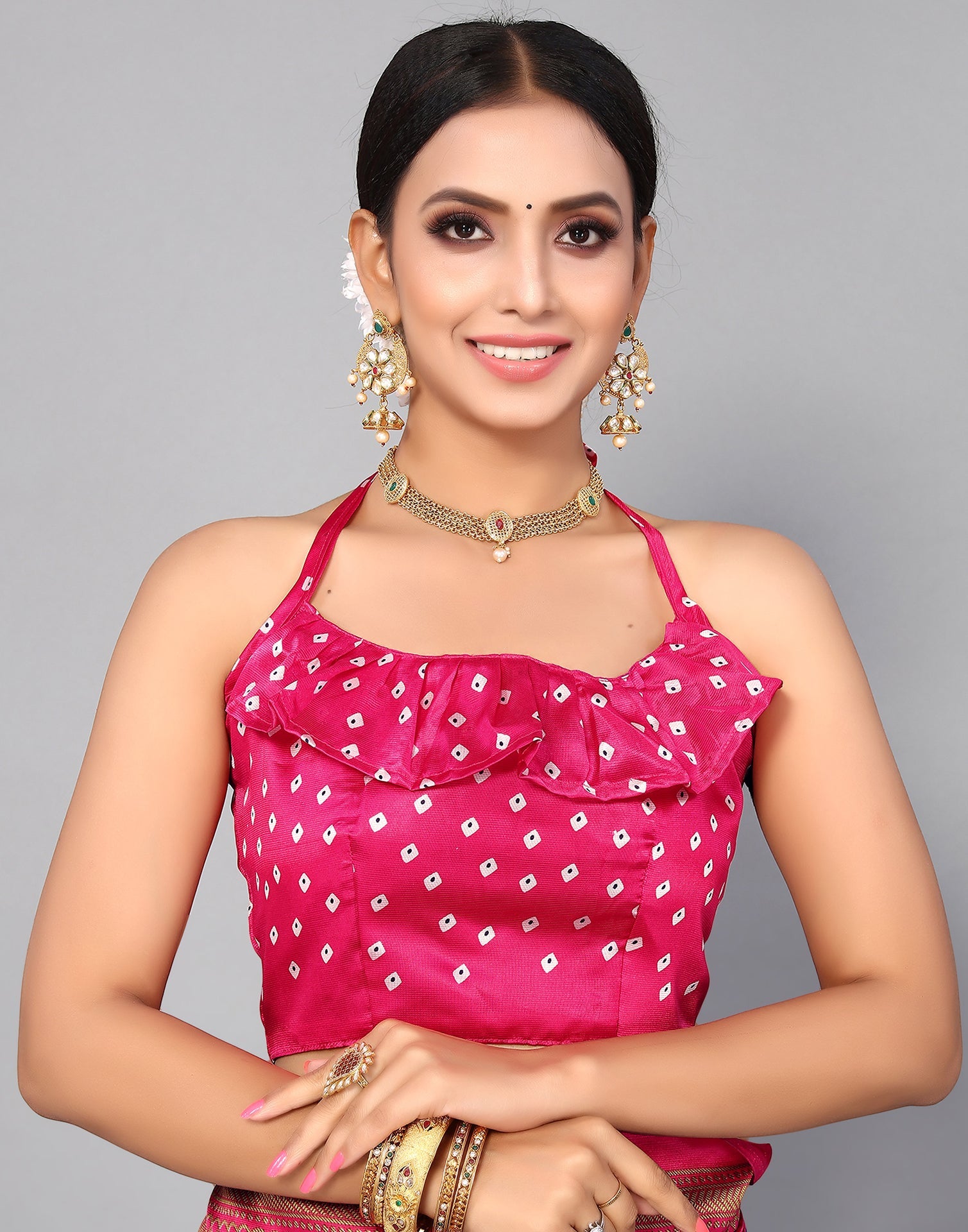 Navy Blue Silk Printed Saree | Sudathi