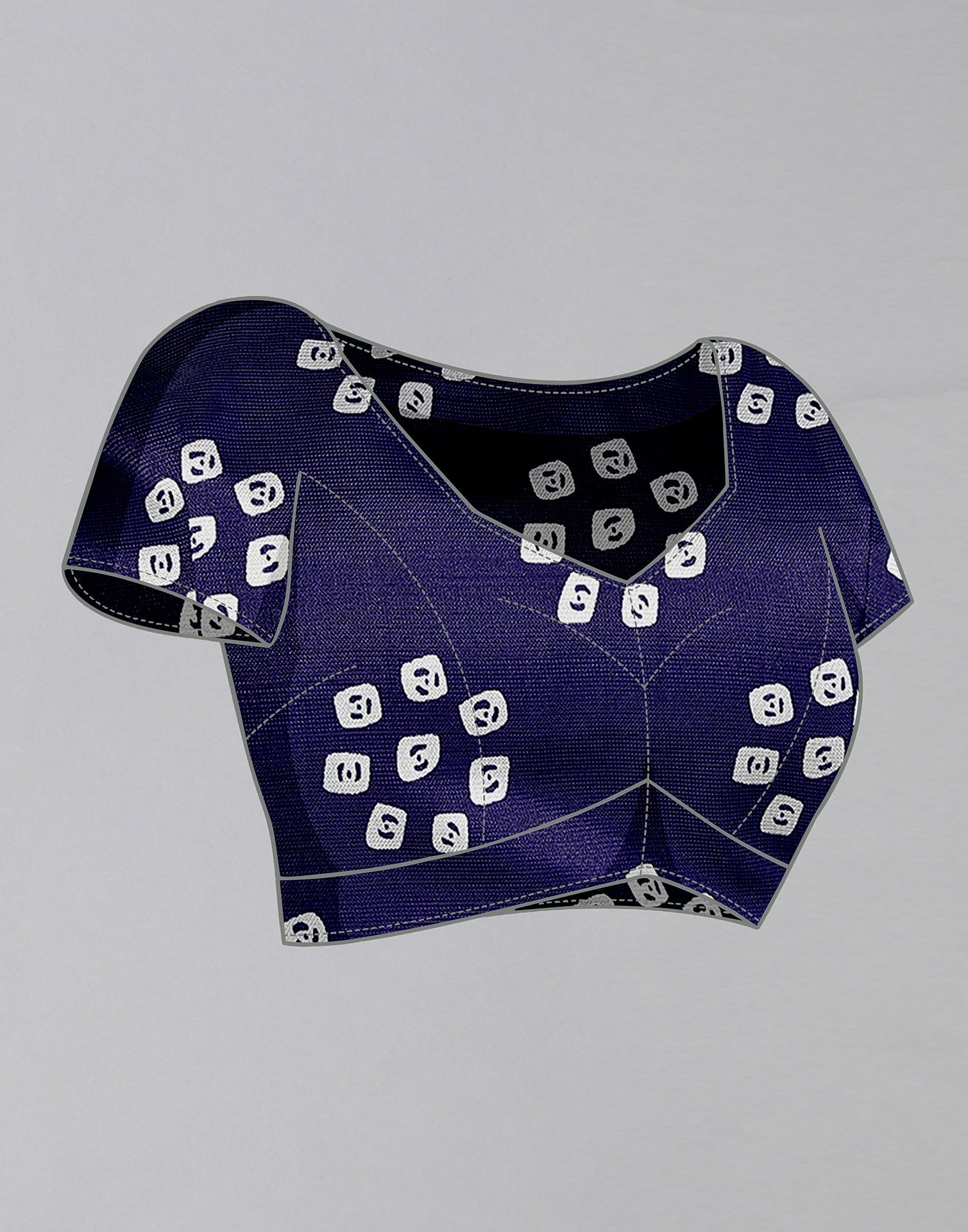 Rama Blue Silk Printed Saree | Sudathi
