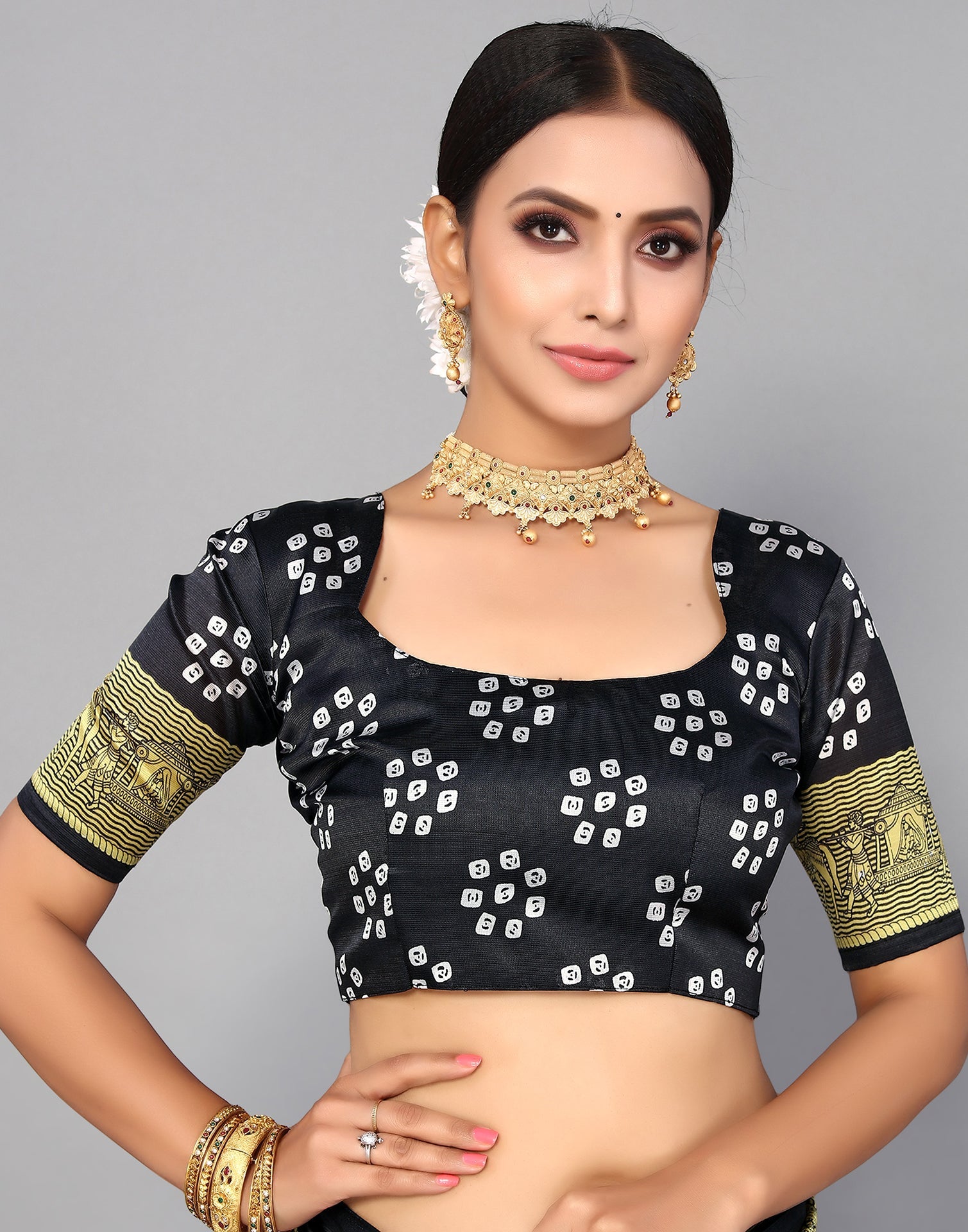 Maroon Silk Printed Saree | Sudathi