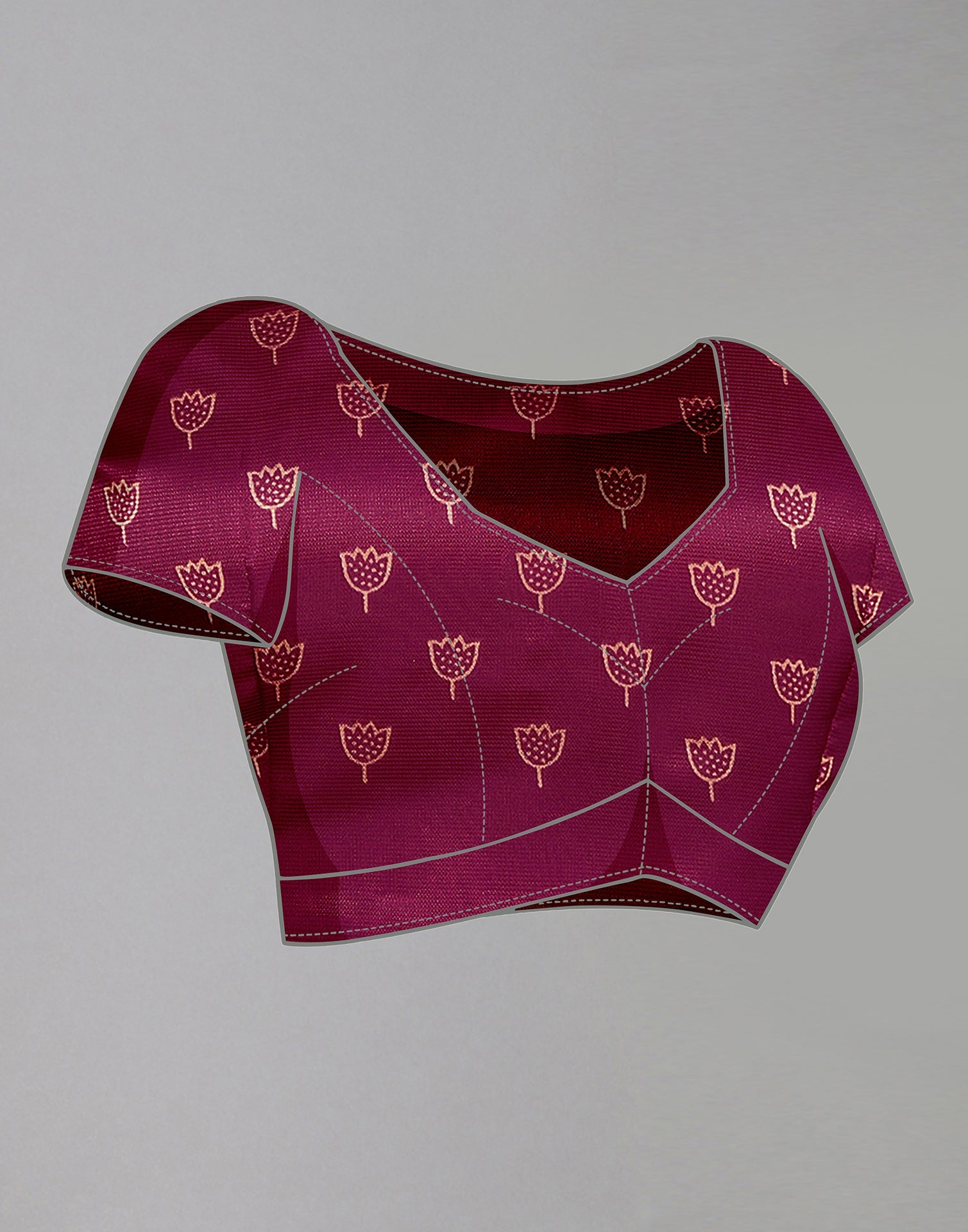 Purple Silk Printed Saree | Sudathi