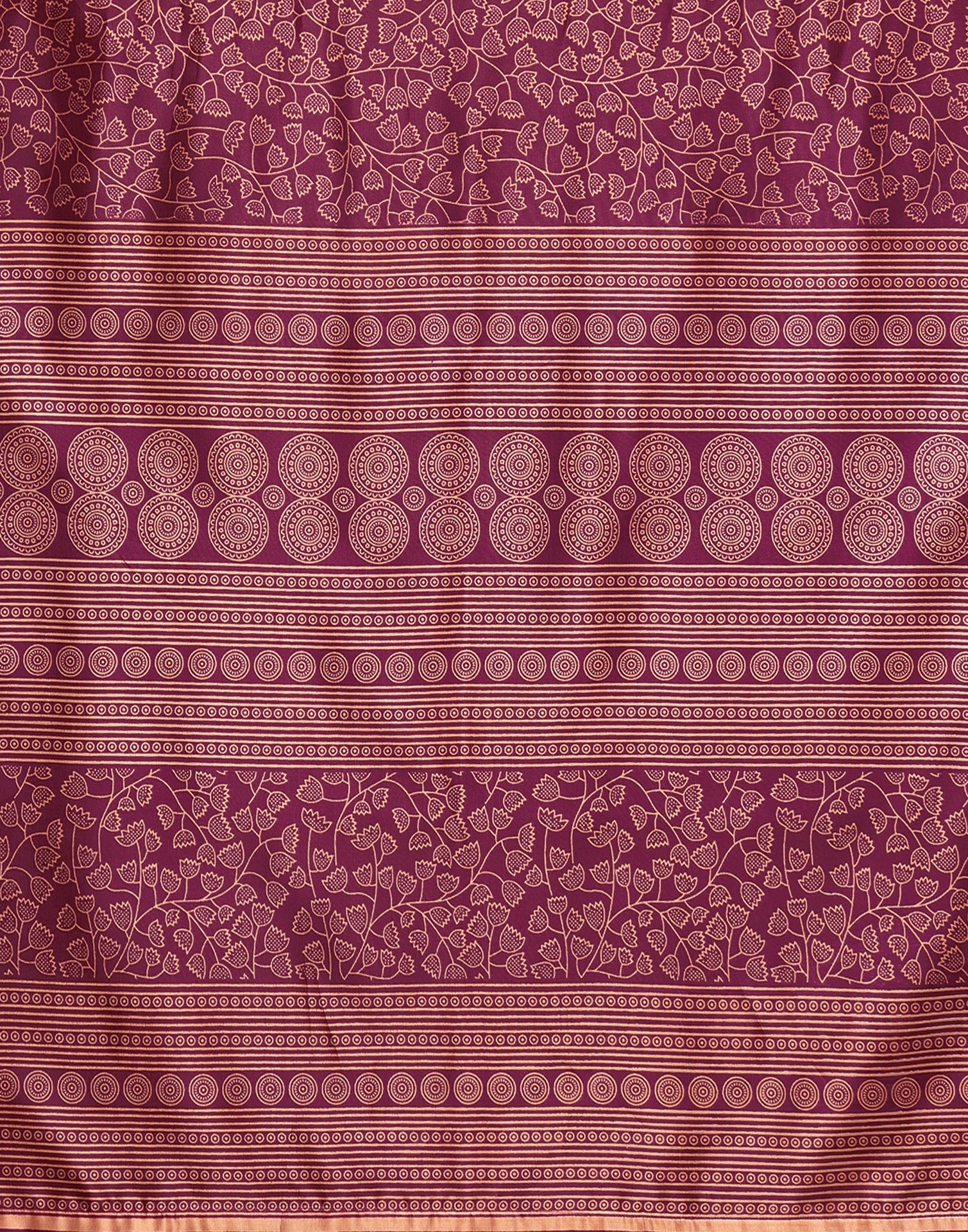 Purple Silk Printed Saree | Sudathi