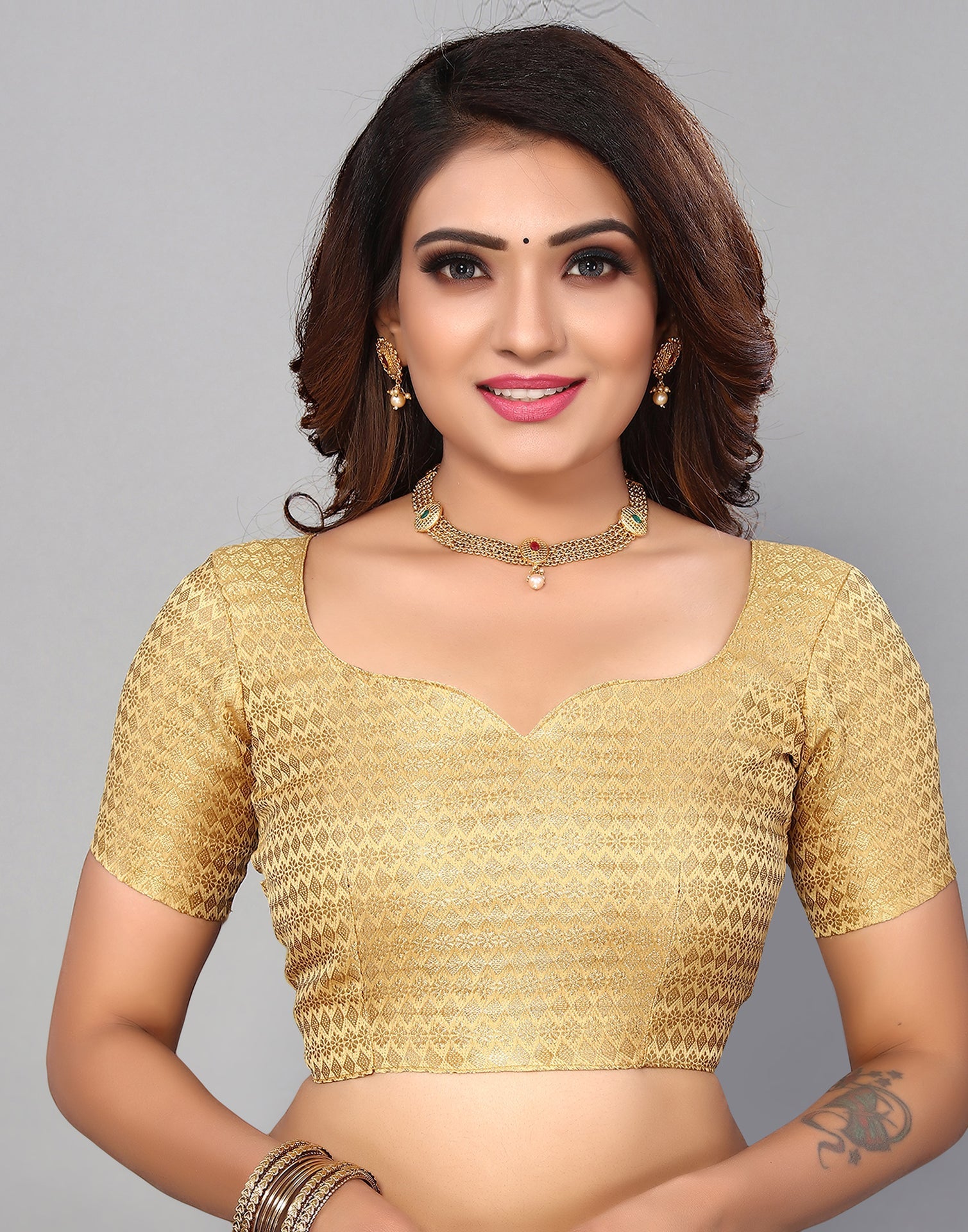 Navy Blue Chiffon Plain Saree | Sudathi