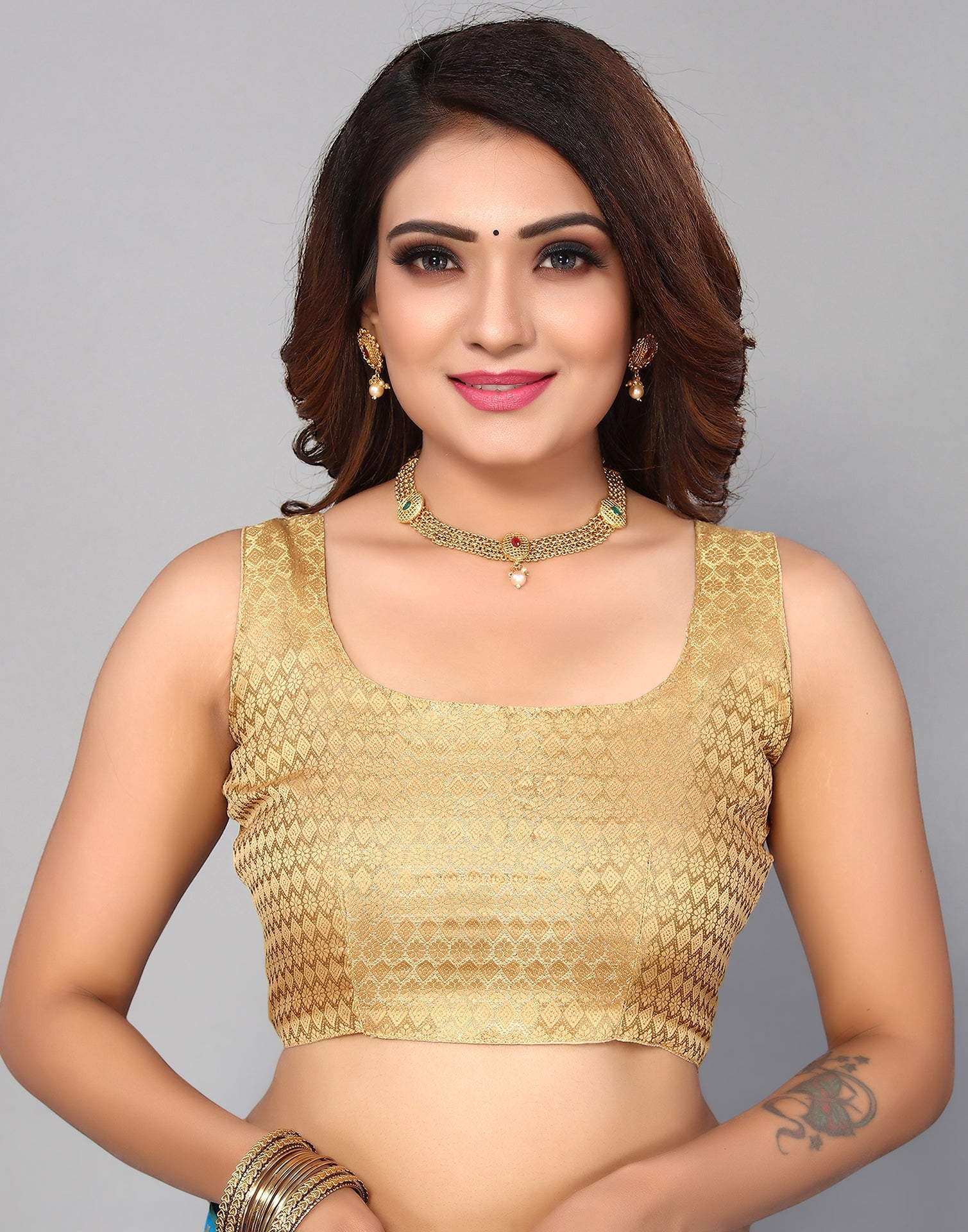 Green Chiffon Plain Saree | Sudathi