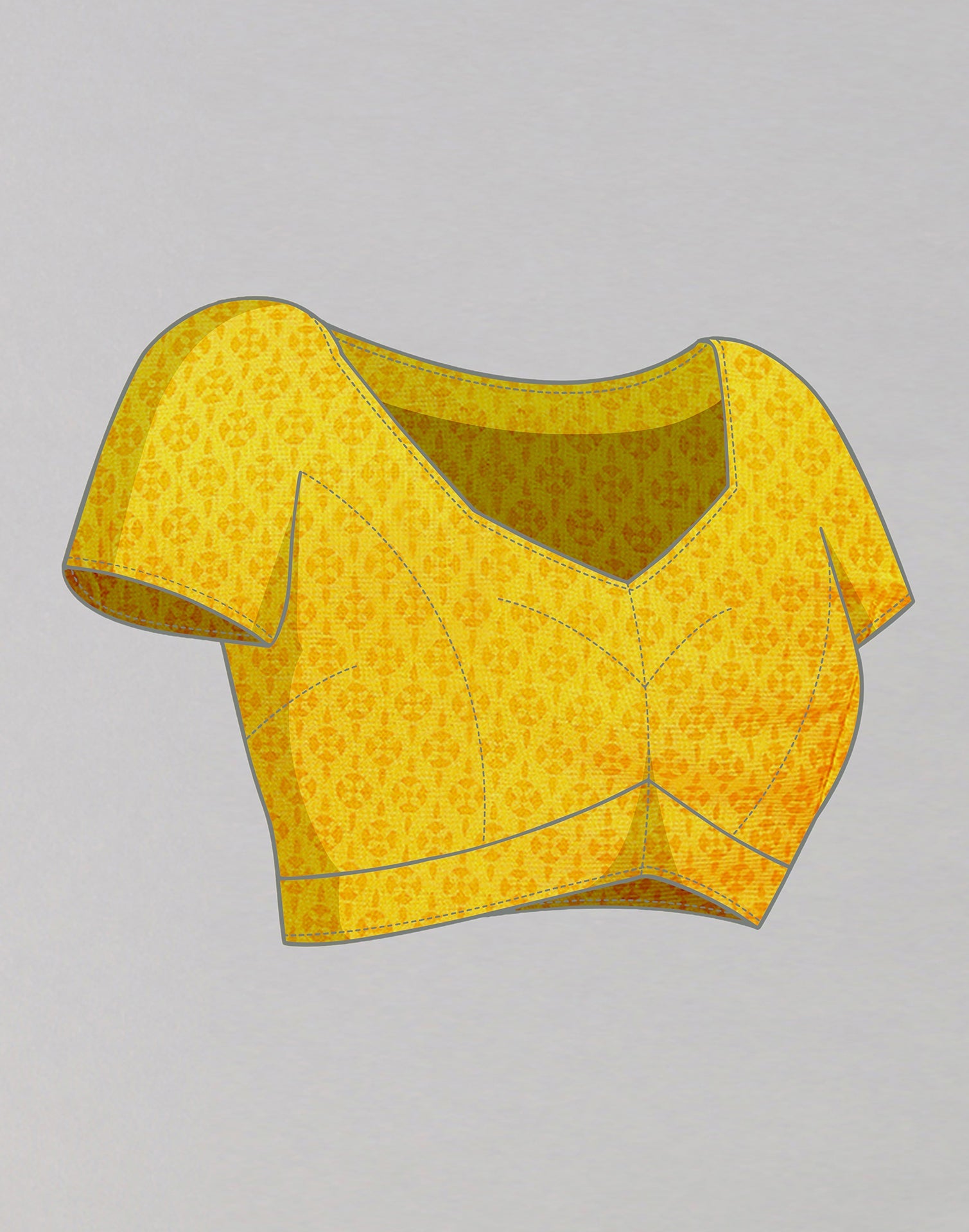 Yellow Georgette Printed Saree | Sudathi