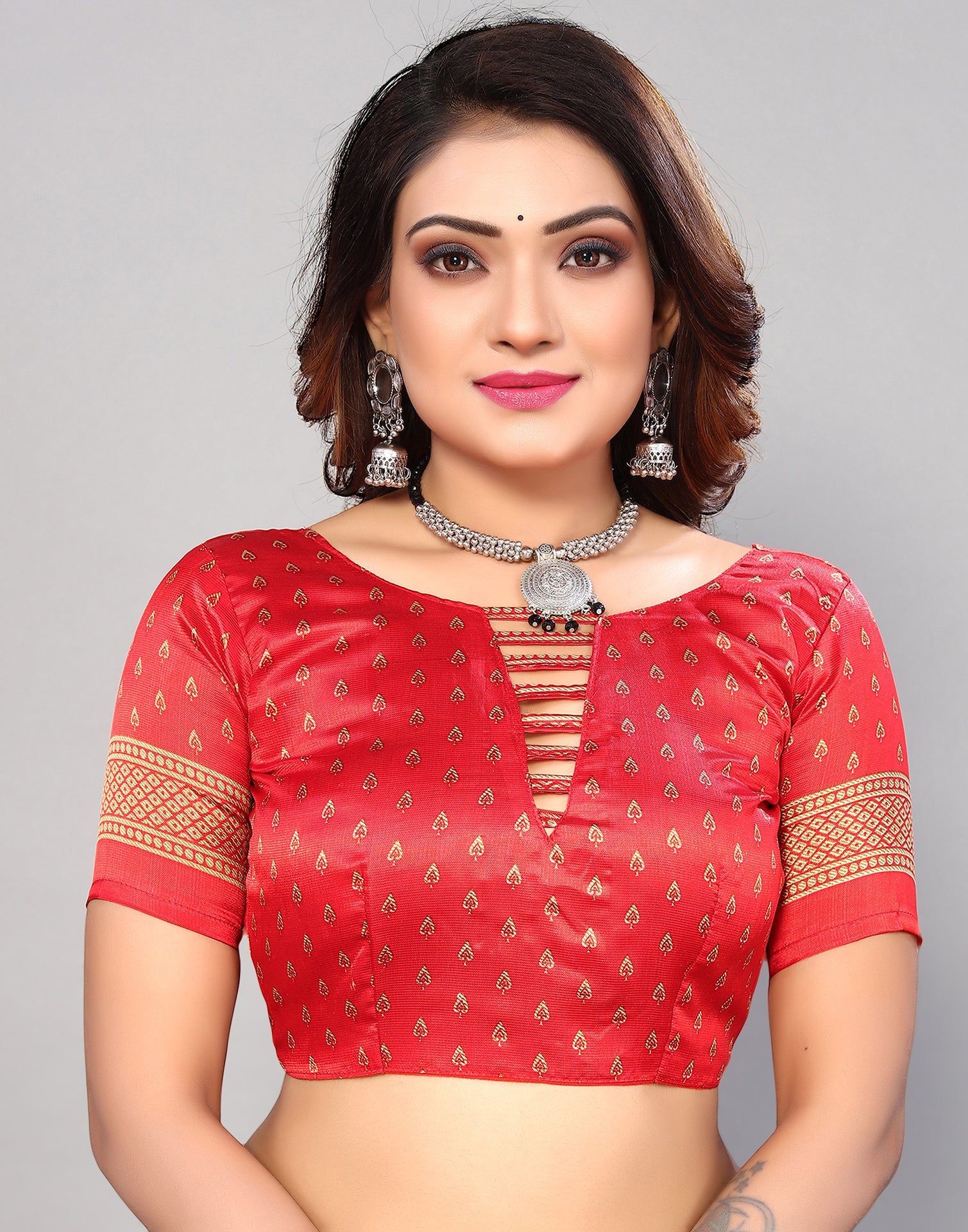 White & Beige Silk Printed Saree | Sudathi