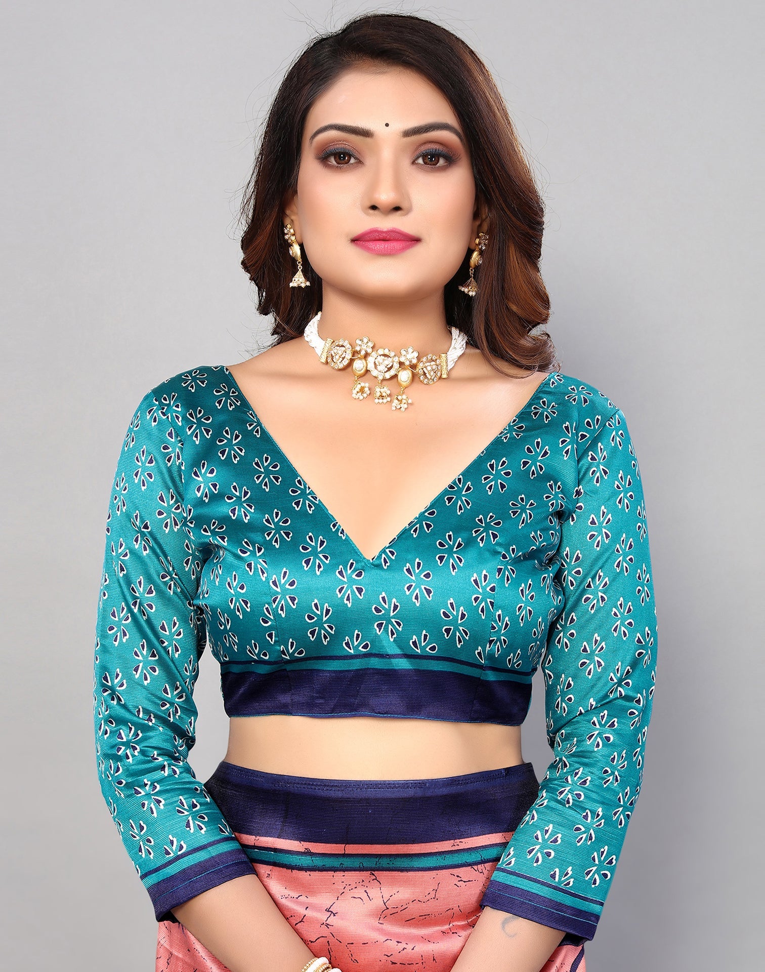 Light Pink Silk Printed Saree | Sudathi