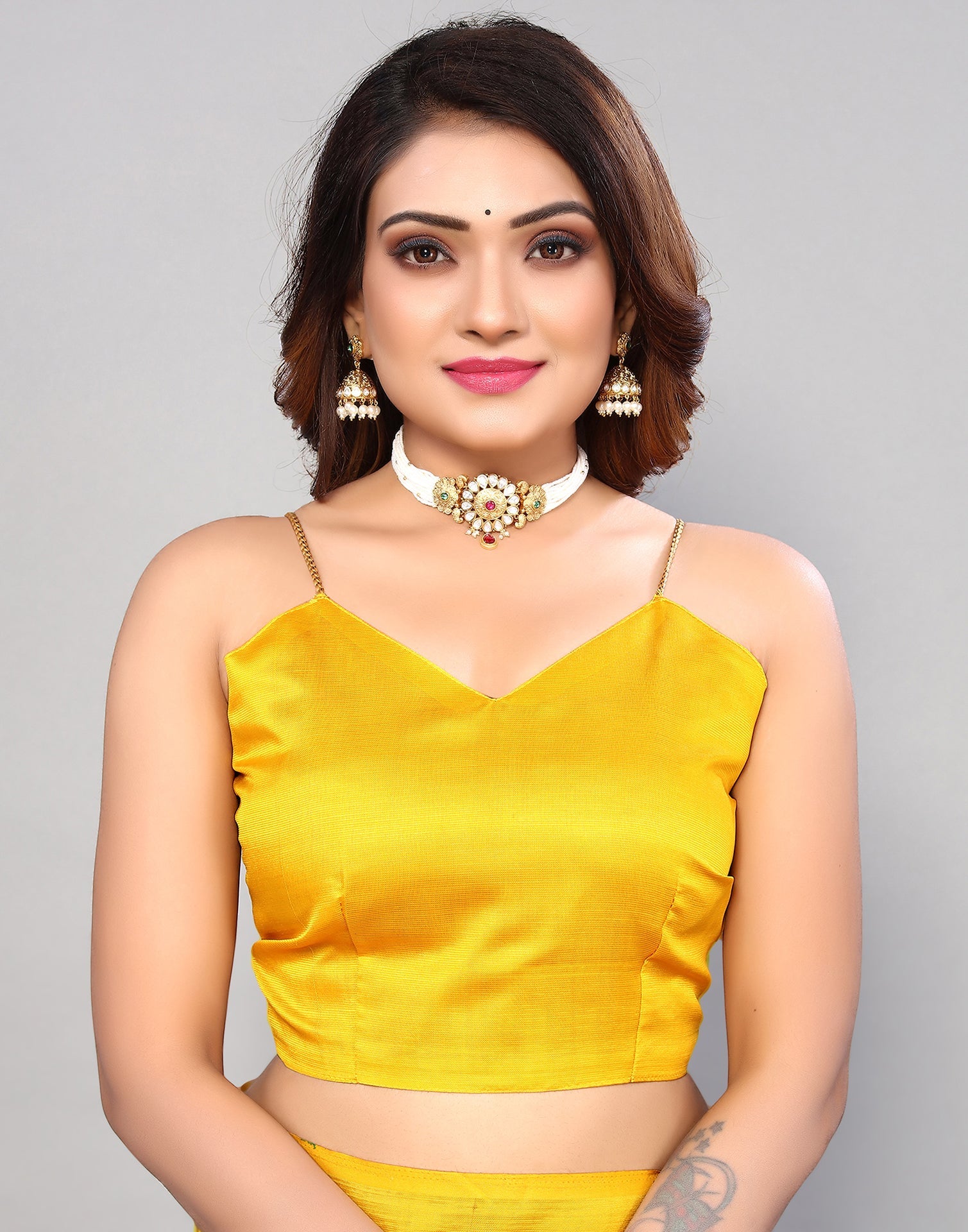 Yellow Silk Printed Saree | Sudathi