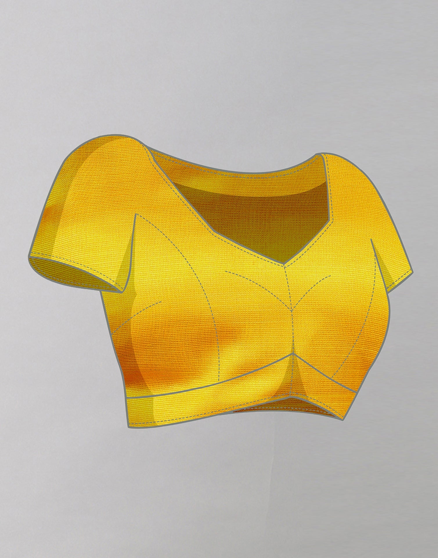 Yellow Silk Printed Saree | Sudathi