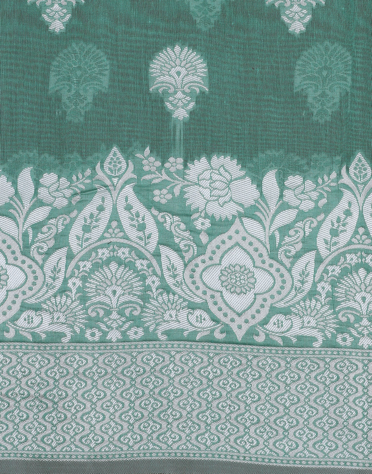 Light Green Banarasi Cotton Saree | Sudathi