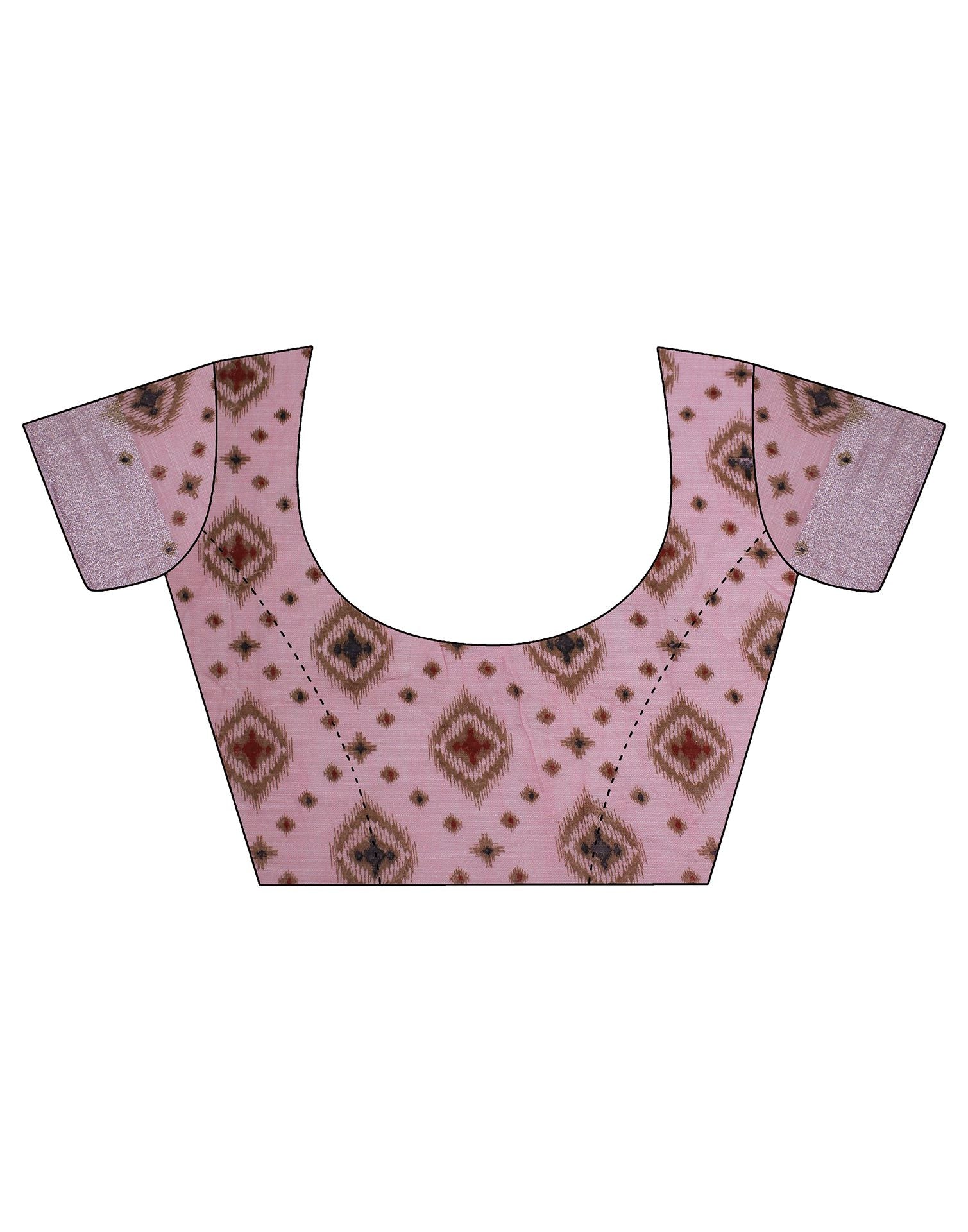 Light Pink Self Woven Cotton Saree | Leemboodi