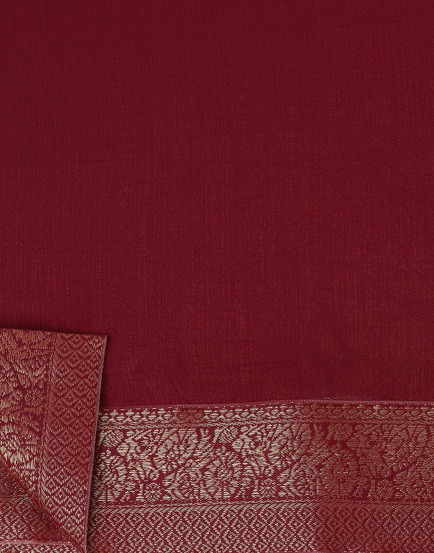 Maroon Plain Silk Saree | Sudathi